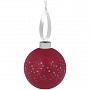 картинка Елочный шар Stars с лентой, 10 см, красный от магазина Одежда+