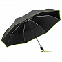 картинка Складной зонт Drizzle, черным с зеленым от магазина Одежда+