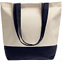 картинка Холщовая сумка Shopaholic, темно-синяя от магазина Одежда+