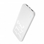картинка Внешний аккумулятор с подсветкой Люче (Luce) 10000 mAh, белый от магазина Одежда+