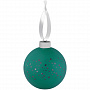 картинка Елочный шар Stars с лентой, 10 см, зеленый от магазина Одежда+
