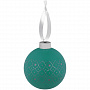 картинка Елочный шар Chain с лентой, 10 см, зеленый от магазина Одежда+