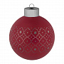 картинка Елочный шар Chain с лентой, 8 см, красный от магазина Одежда+