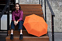 картинка Зонт складной Silverlake, оранжевый с серебристым от магазина Одежда+