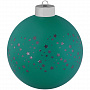картинка Елочный шар Chain с лентой, 10 см, зеленый от магазина Одежда+