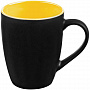 картинка Кружка Bright Tulip, матовая, черная с желтым от магазина Одежда+