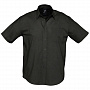 картинка Рубашка мужская с коротким рукавом Brisbane, черная от магазина Одежда+