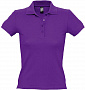 картинка Рубашка поло женская People 210, темно-фиолетовая от магазина Одежда+