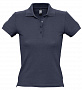 картинка Рубашка поло женская People 210, темно-синяя (navy) от магазина Одежда+