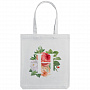 картинка Холщовая сумка «Цветочная азбука: Н», молочно-белая от магазина Одежда+