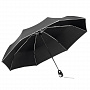 картинка Складной зонт Drizzle, черный с белым от магазина Одежда+