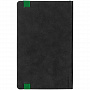 картинка Ежедневник Velours, недатированный, черный с зеленым от магазина Одежда+