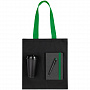 картинка Набор Velours Bag, черный с зеленым от магазина Одежда+