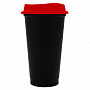 картинка Стакан с крышкой Color Cap Black, черный с красным от магазина Одежда+