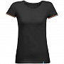 картинка Футболка женская Rainbow Women, черная с многоцветным от магазина Одежда+