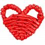 картинка Плетеная фигурка Adorno, красное сердце от магазина Одежда+