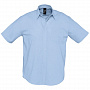 картинка Рубашка мужская с коротким рукавом Brisbane, голубая от магазина Одежда+