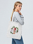 картинка Холщовая сумка «Цветочная азбука: Н», молочно-белая от магазина Одежда+