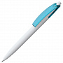 картинка Ручка шариковая Bento, белая с голубым от магазина Одежда+