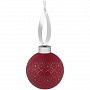 картинка Елочный шар Chain с лентой, 8 см, красный от магазина Одежда+