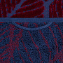 картинка Полотенце In Leaf, большое, синее с бордовым от магазина Одежда+