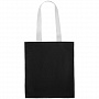 картинка Холщовая сумка BrighTone, черная с белыми ручками от магазина Одежда+