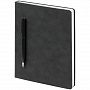 картинка Ежедневник Magnet Chrome с ручкой, серый с черным от магазина Одежда+