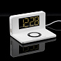 картинка Часы настольные с беспроводным зарядным устройством Pitstop, белые от магазина Одежда+